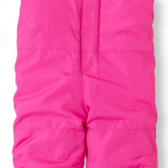 NWT The Children's Place Toddler Girl Snow Overalls Bib Fleece-lined PIN… - Picture 2 of 3